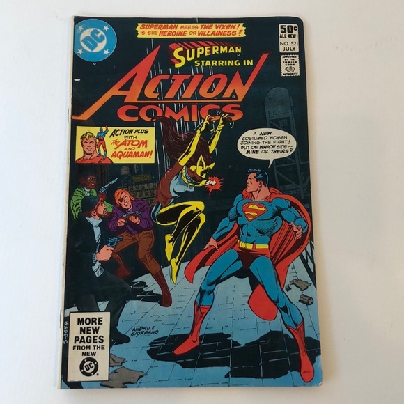 Superman Starring in Action Comics #521 July DC comic book magazine collectors - Picture 1 of 16